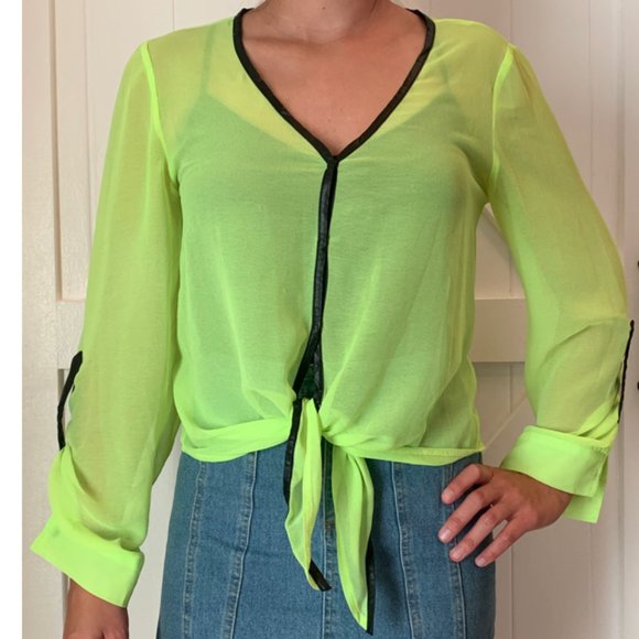 Alberto Makali Sheer Button Down Top - Picture 2 of 5
